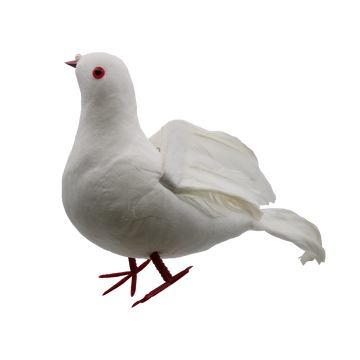 White decorative dove with outstretched wings for a sukkah