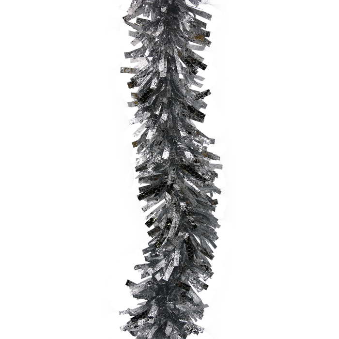 Silver metallic hanging garland for sukkah decoration