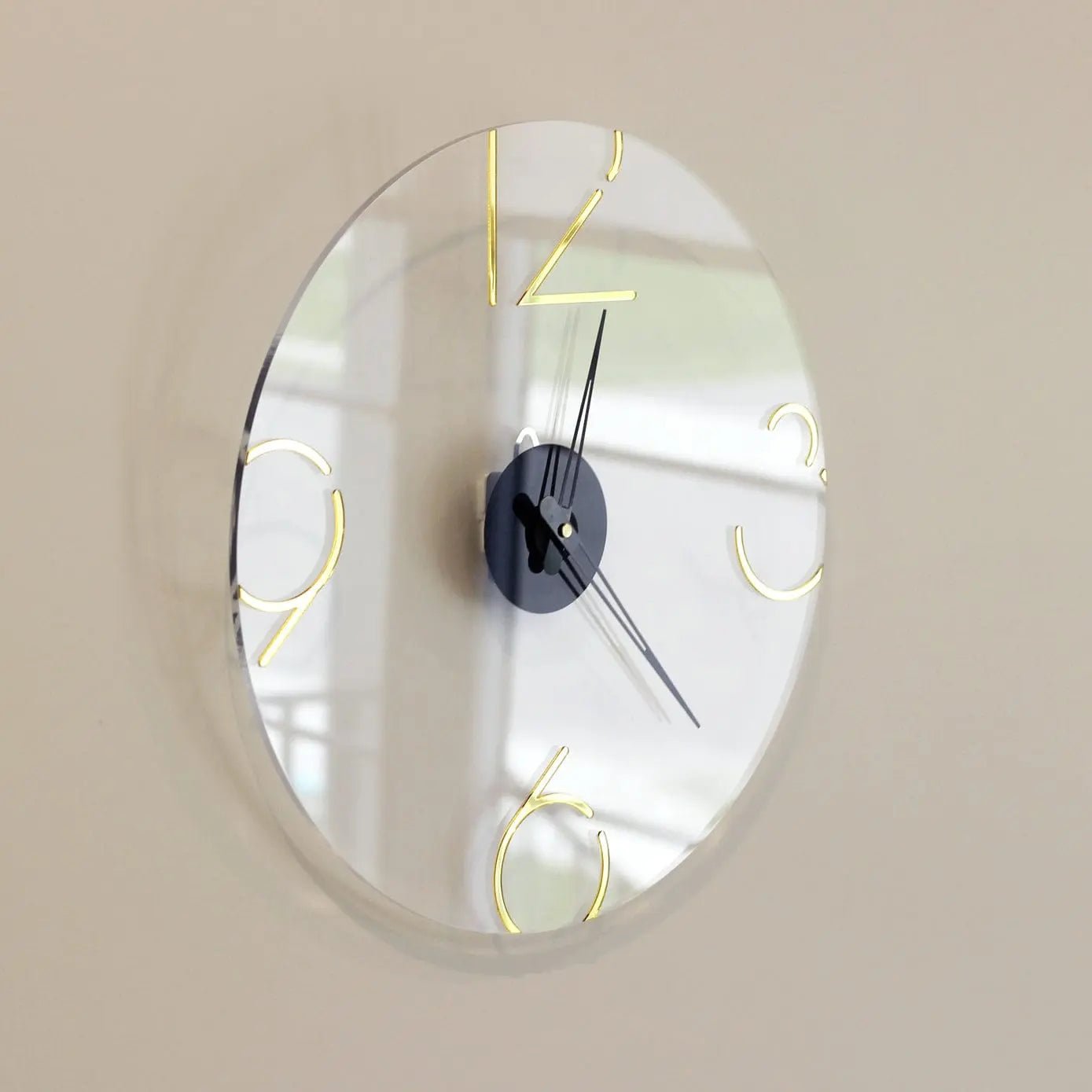 Number Clock — Lucite & Metal Number Clock view 5 | Judaica Square Lakewood