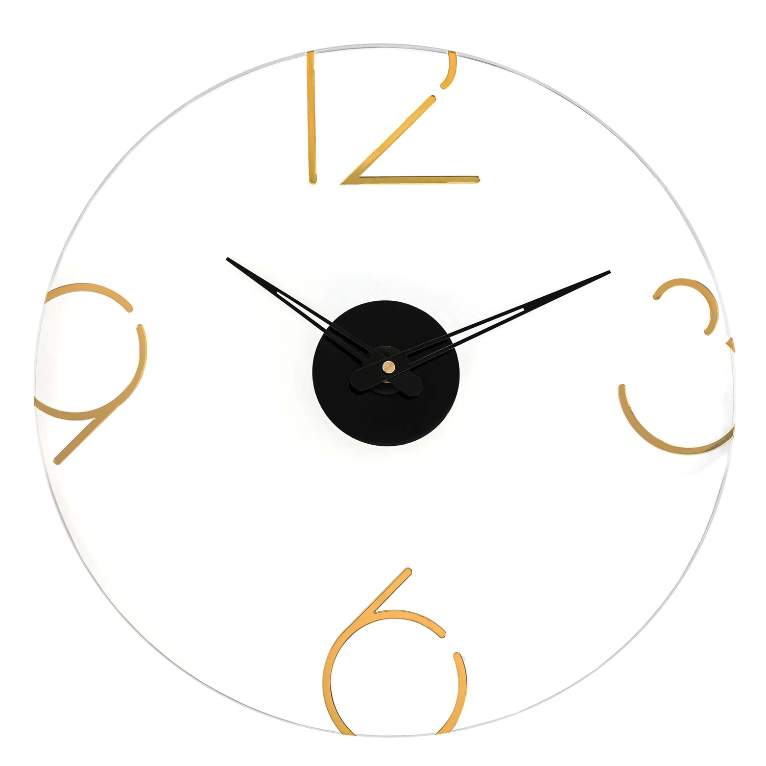 Number Clock — Lucite & Metal Number Clock view 3 | Judaica Square Lakewood