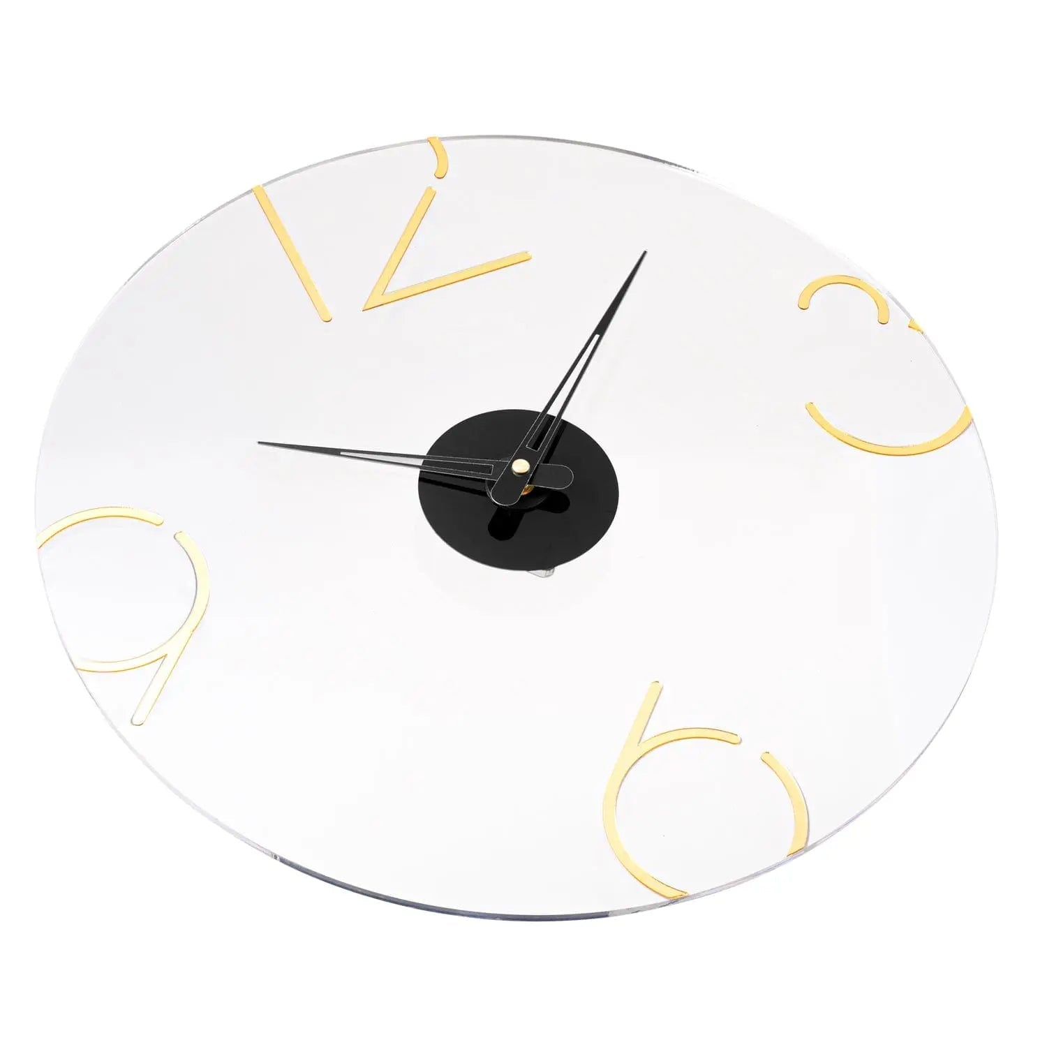 Number Clock — Lucite & Metal Number Clock view 4 | Judaica Square Lakewood