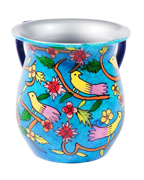 Emanuel Painted Aluminum Washing Cup-- Birds (EM-NYP5)