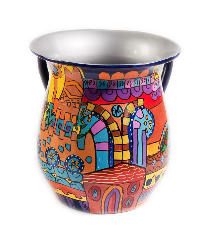 Emanuel Painted Aluminum Washing Cup-- Jerusalem