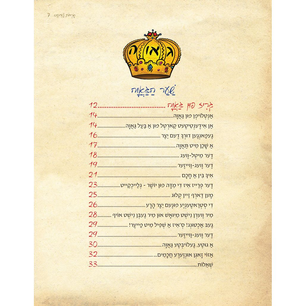 Orchos Tzaddikim Far Tzon Kedoshim #1