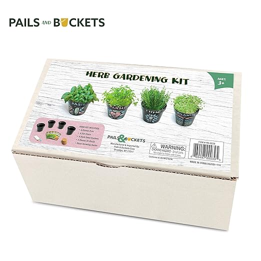 Pails and Buckets Herb Gardening Kit for Kids - Complete STEM Set — product view, view 6 | Judaica Square Lakewood