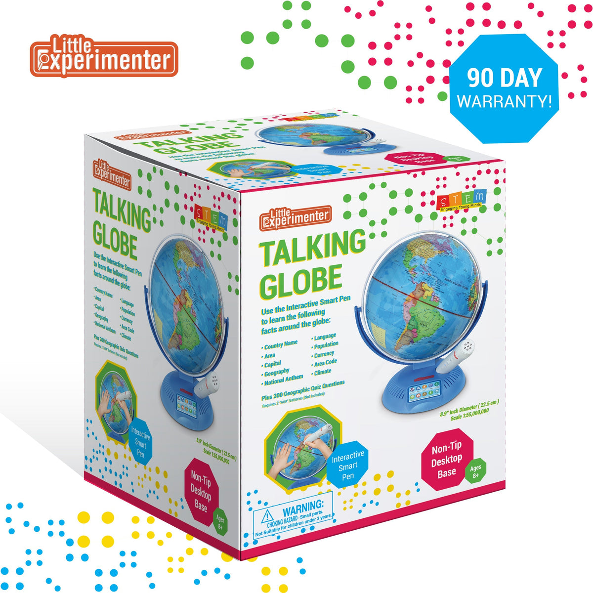 Little Experimenter Interactive Talking Globe with Smart Pen — product view, view 7 | Judaica Square Lakewood