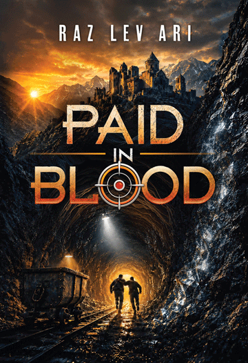 Paid in Blood by Raz Lev Ari hardcover Jewish spy thriller cover