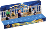 Painted tin menorah with children lighting a menorah