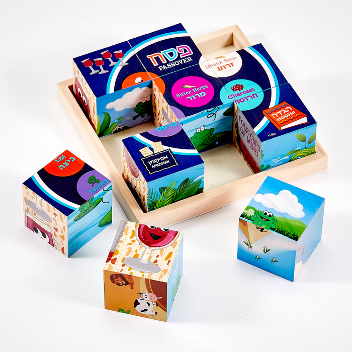 Rite Lite Passover 6 in 1 Puzzle, 9 Wood Blocks