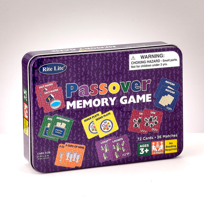 Rite Lite Passover memory game cards with collectible tin