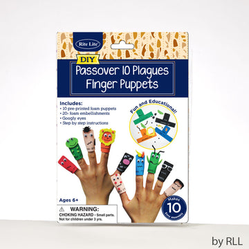 Rite Lite Ten Plagues foam finger puppet craft kit for Passover