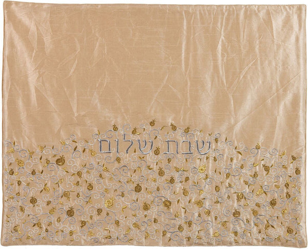 Emanuel Pomegranate Embroidered Plata Cover- Tan (EM-PCD4)