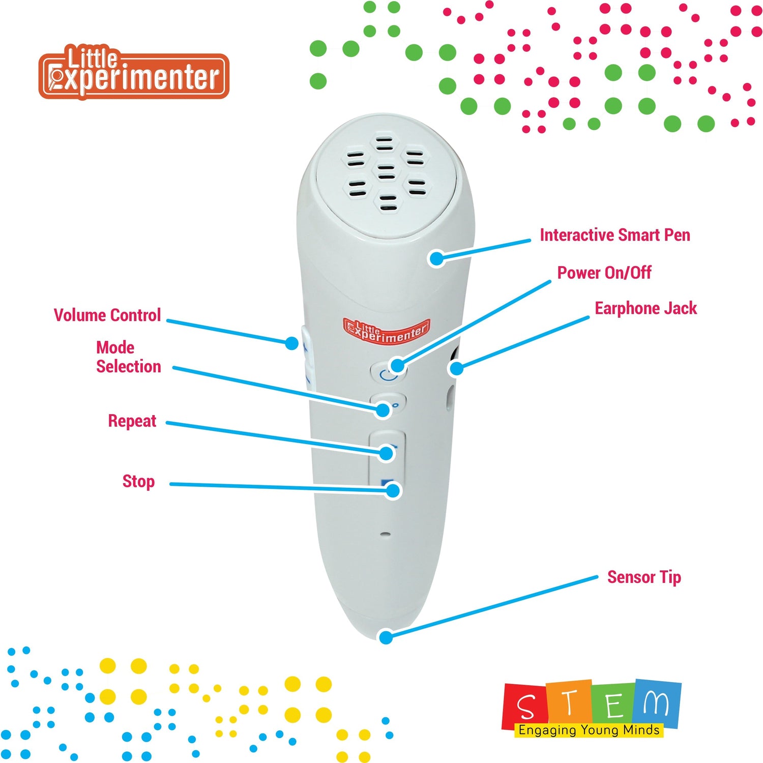 Smart Pen for Little Experimenter Talking Globe - Replacement — product view, view 2 | Judaica Square Lakewood