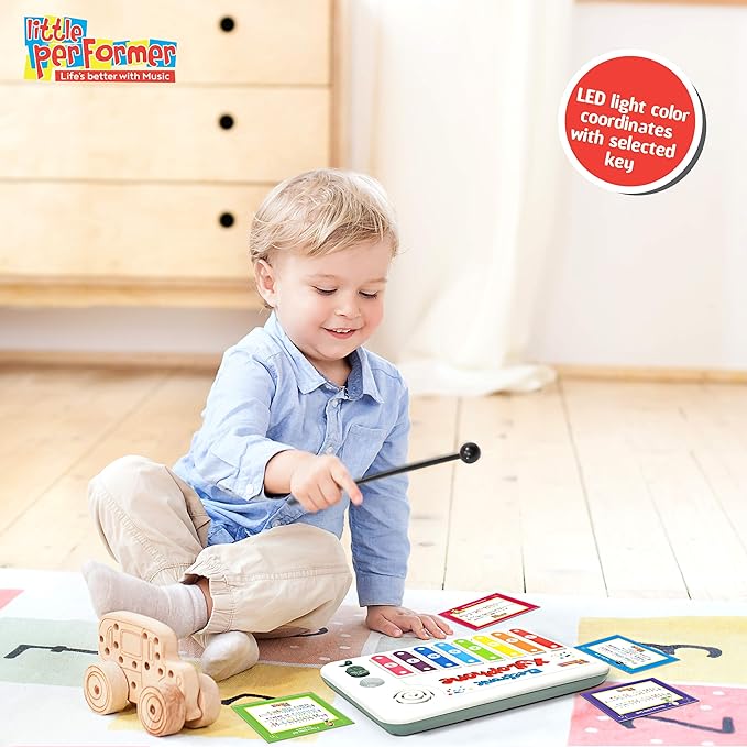 Little Performer Toy Xylophone Piano for Toddlers - 7 Play-Along Songs — toddler musical, view 5 | Judaica Square Lakewood