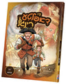 Front cover of The Doplte Ringl: a ship's officer in a tricorn hat and a boy running across a sailing-ship deck, Yiddish comic by Tz. Melech