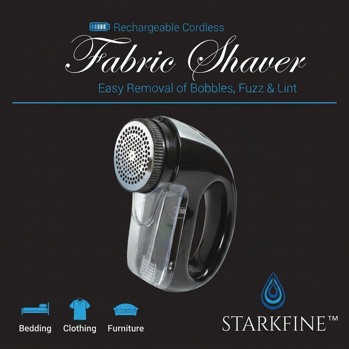 StarkFine Rechargeable Fabric Shaver - Lint Remover with Bonus Blade — product view | Judaica Square Lakewood