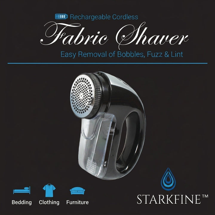 StarkFine Rechargeable Fabric Shaver - Lint Remover with Bonus Blade — product view | Judaica Square Lakewood
