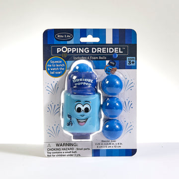 Rite Lite Popping Dreidel With 4 Foam Balls, 3.75 Inch High