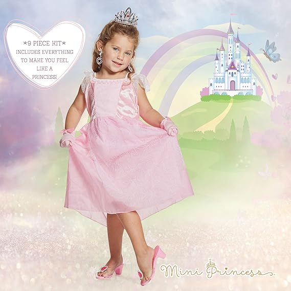 Mini Princess Dress-Up Set for Girls - 9-Piece Pink Pretend Play Set — product view, view 2 | Judaica Square Lakewood