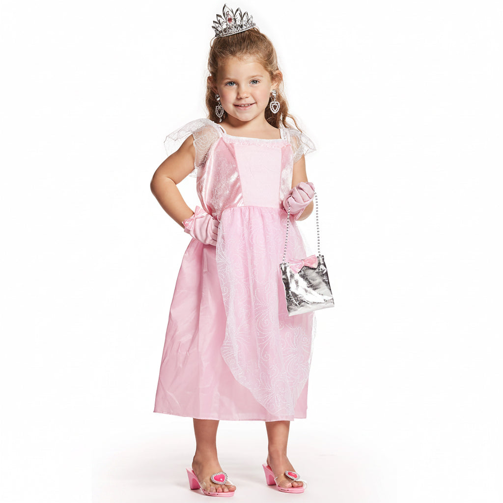 Mini Princess Dress-Up Set for Girls - 9-Piece Pink Pretend Play Set — product view, view 4 | Judaica Square Lakewood