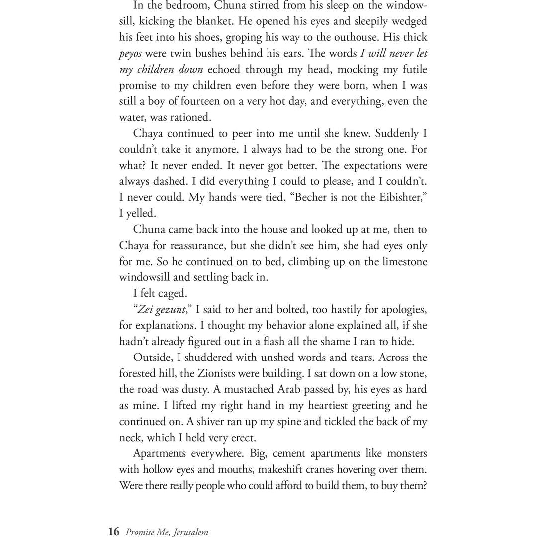 Promise Me, Jerusalem: NOT AVAILABLE — Menucha Publishers | Judaica Square Lakewood