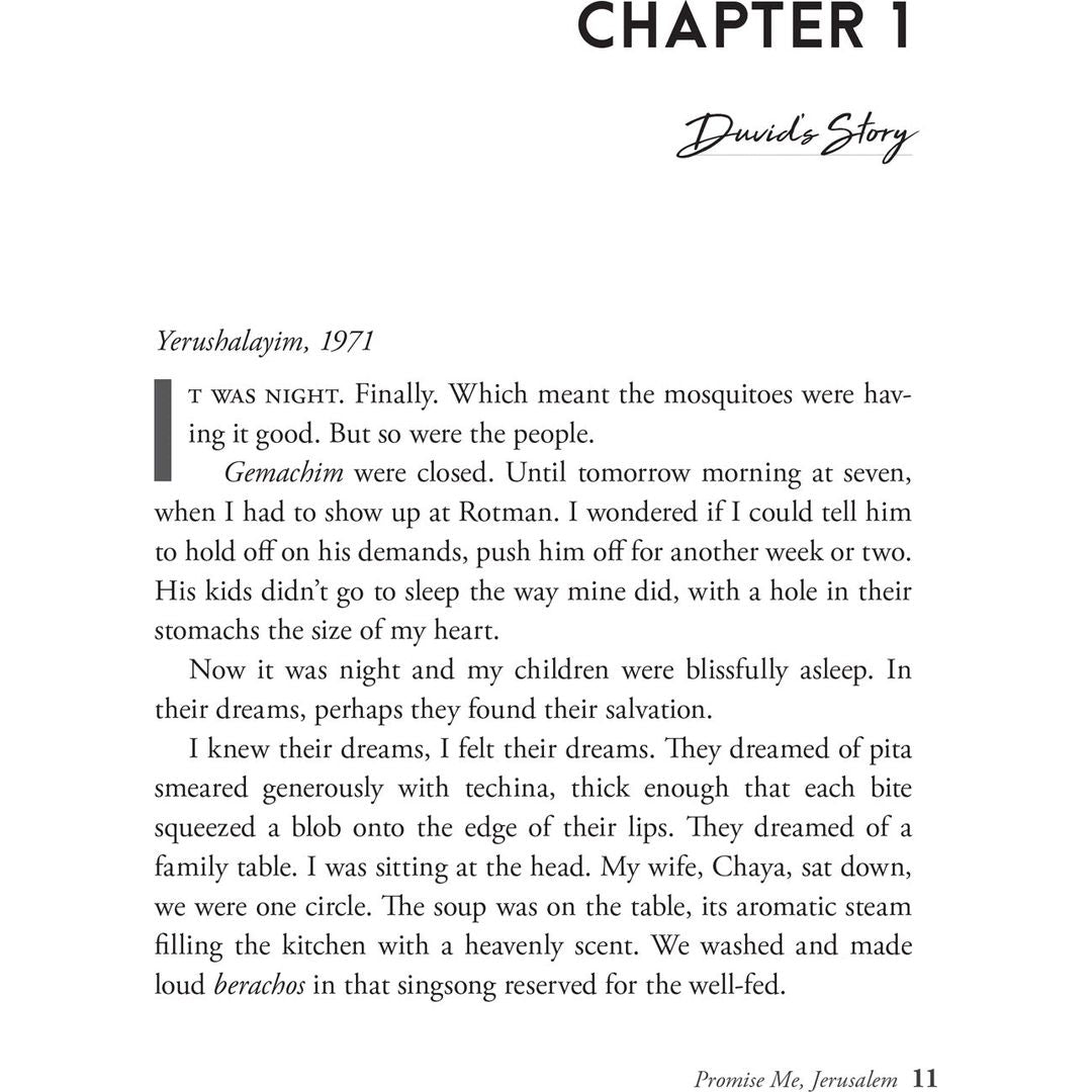 Promise Me, Jerusalem: NOT AVAILABLE — Menucha Publishers | Judaica Square Lakewood