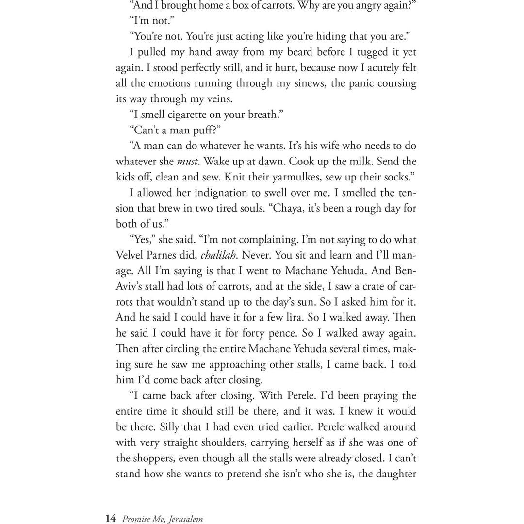 Promise Me, Jerusalem: NOT AVAILABLE — Menucha Publishers | Judaica Square Lakewood