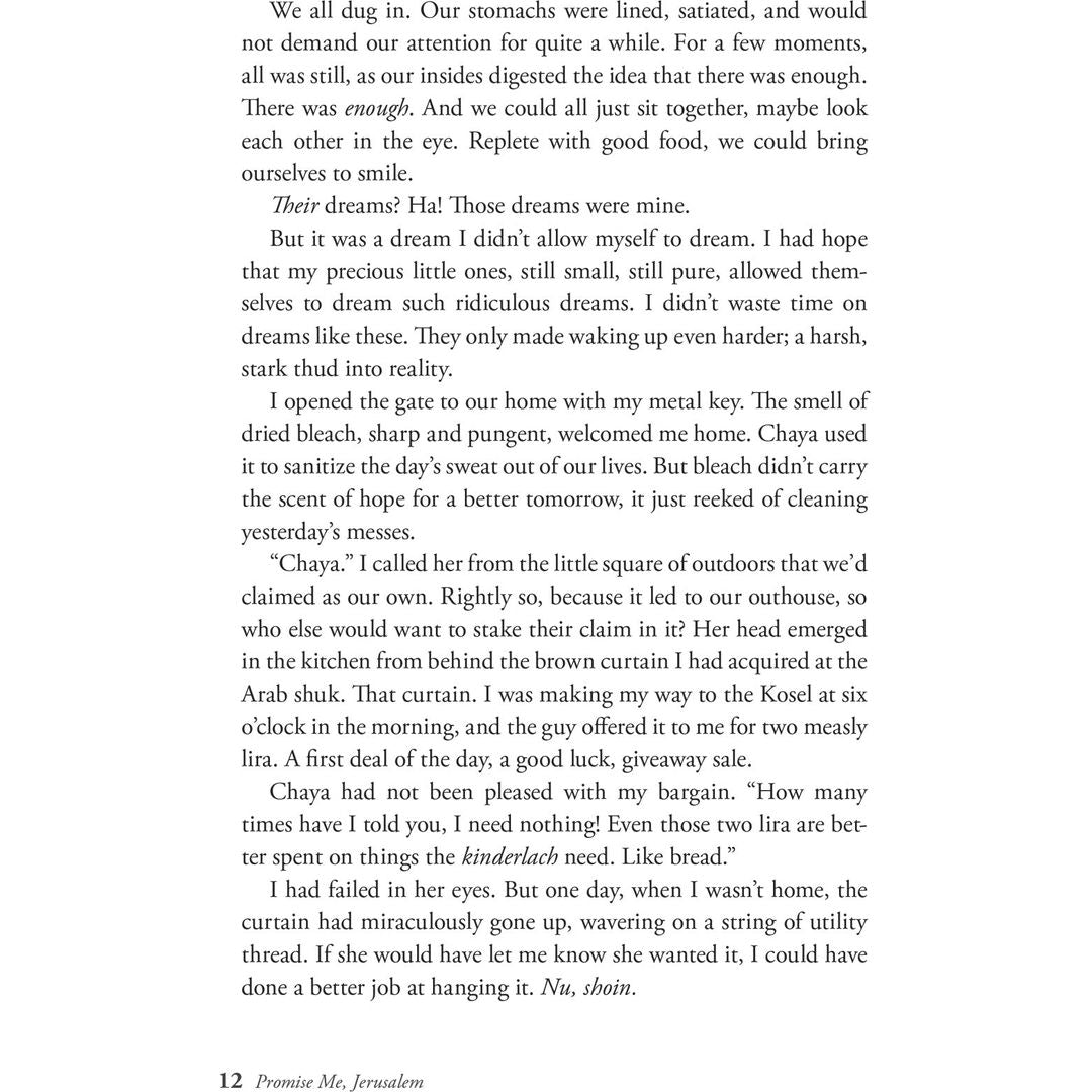 Promise Me, Jerusalem: NOT AVAILABLE — Menucha Publishers | Judaica Square Lakewood
