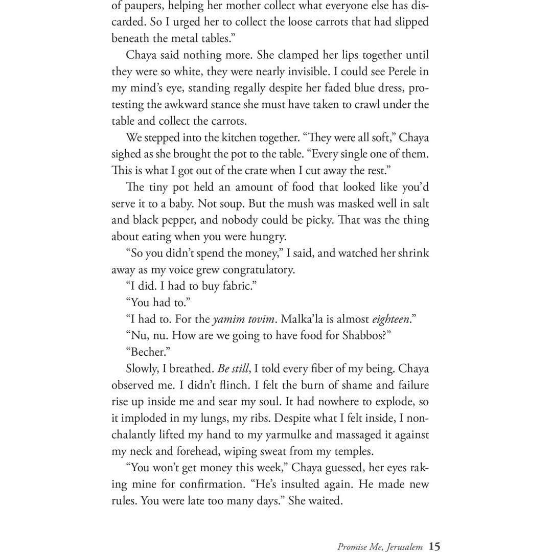 Promise Me, Jerusalem: NOT AVAILABLE — Menucha Publishers | Judaica Square Lakewood