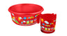 Red-Pail & Cup — Children's Toy by Chazak Kinder | Judaica Square Lakewood