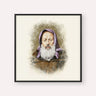 Rabbi Chaim Pinto, color portrait with black frame; square format example