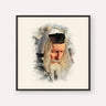 Rabbi Eliezer Berland, color portrait with black frame; square format example