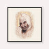Rabbi Israel Abuhatzeira (Baba Sali), color portrait with black frame; square format example