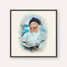 Rabbi Meir Baal Hanes, color portrait with black frame; square format example