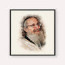 Rabbi Nosson Tzvi Finkel, color portrait with black frame; square format example