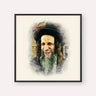 Rabbi Ofer Erez, color portrait with black frame; square format example
