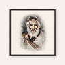 Rabbi Yaakov Abuhatzeira, color portrait with black frame; square format example