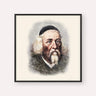 Rabbi Yosef Dov Soloveitchik - Beis Halevi, color portrait with black frame; square format example