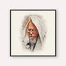 Rabbi Yosef Shalom Elyashiv, color portrait with black frame; square format example