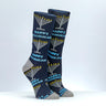 Rite Lite Rambam Menorahs Adult Crew Socks, Cotton Blend