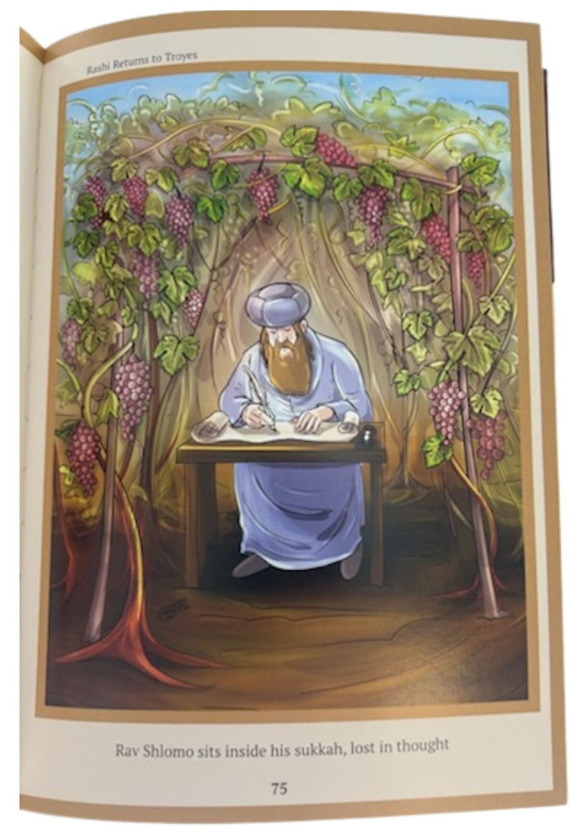 Children's Book on Rashi, Rashi Rabban Shel Yisroel, illustrated page view