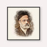 Rav Samson Raphael Hirsch, color portrait with black frame; square format example