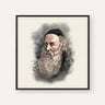 Rav Shneur Zalman (Baal HaTanya), color portrait with black frame; square format example