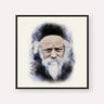 Reb Boruch Ber, color portrait with black frame; square format example