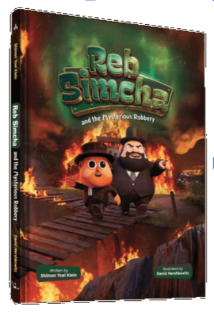 Cover of Reb Simcha and the Mysterious Robbery, an English Jewish comic by Shimon Yoel Klein