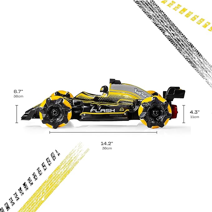 KidiRace Rechargeable RC Car - 360° Twisting 4WD Vapor Drifter — drifting, view 2 | Judaica Square Lakewood