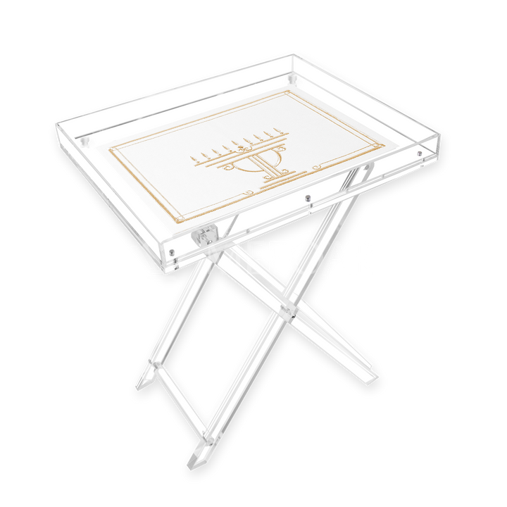 Rectangular Acrylic Folding Menorah Table — Style 102