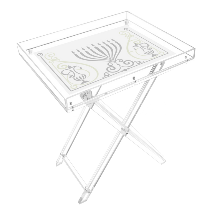 Rectangular Acrylic Folding Menorah Table — Style 103