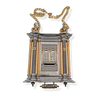 Reshet decorative Torah breastplate with chain and Hebrew tablets, design AF-5