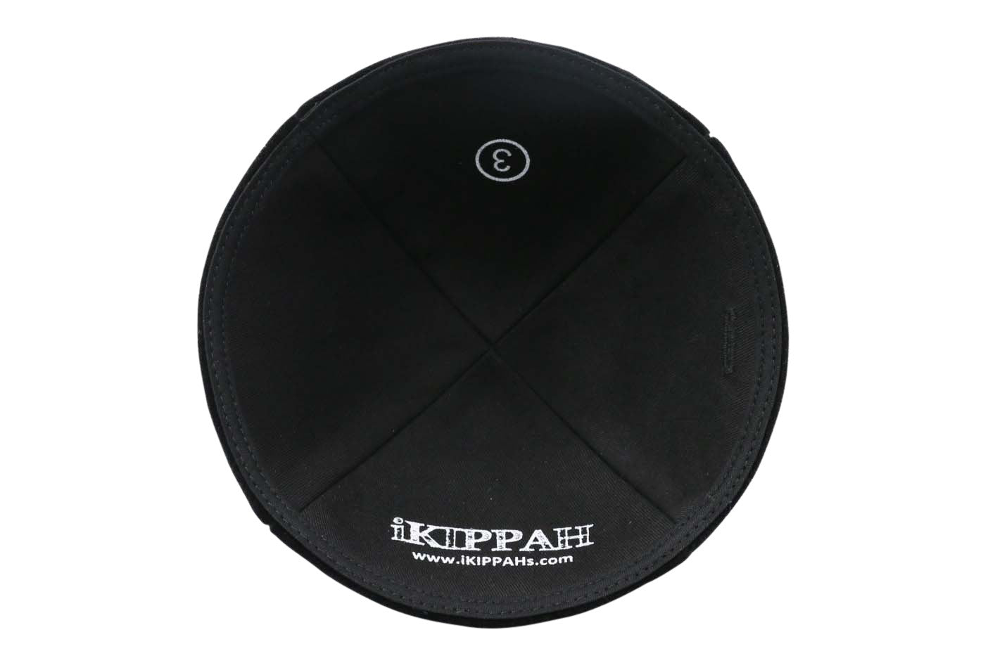 Close-up of Black Velvet Kippah rim trim detail